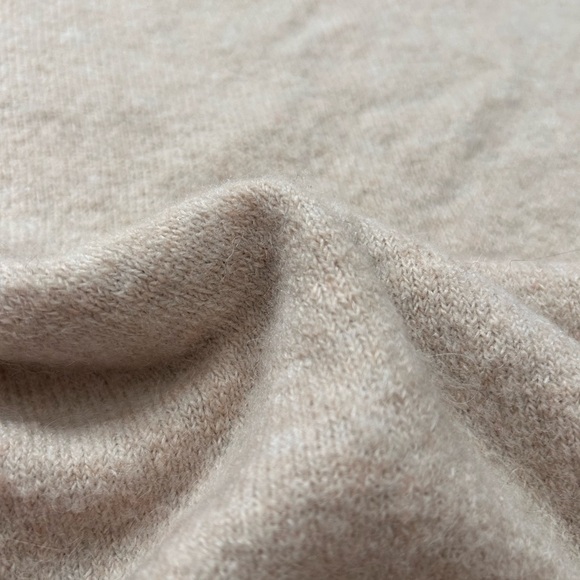 Madewell Cream and Tan Crew Neck Sweater Colorblock Knit merino wool medium - Picture 8 of 14